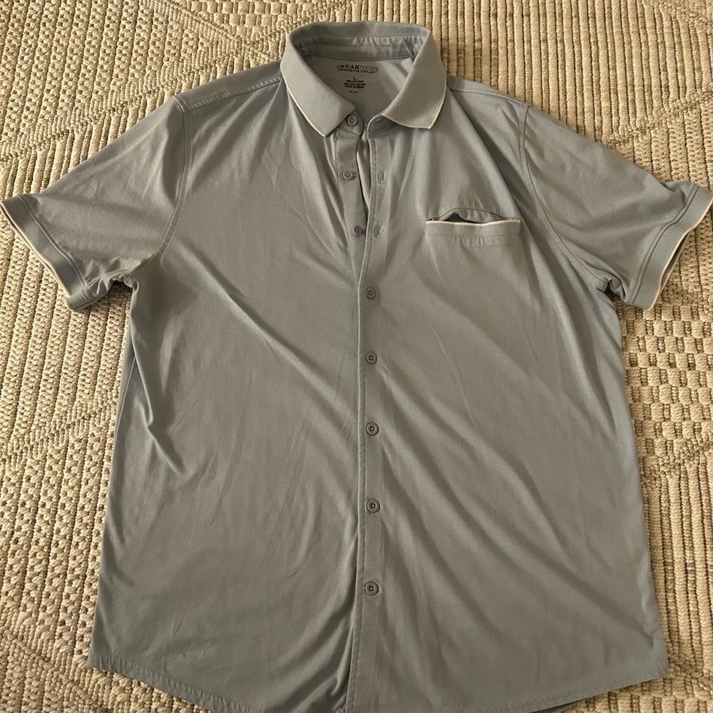 Men's light blue Short Sleeve Polo